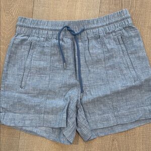 Athleta Blue Linen Shorts